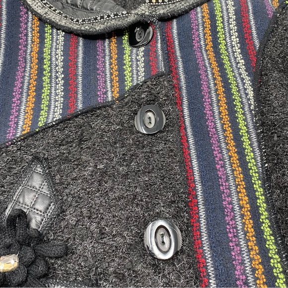 Liquid by Sioni Sweater Art to Wear Medium Embellished Wool Mohair - Picture 9 of 9